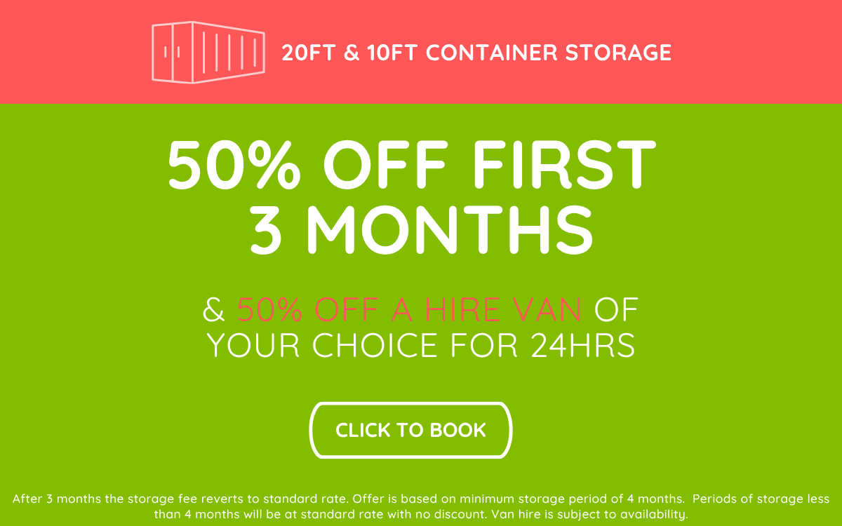 Details of a discounted offer on container